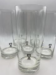 6 Kobe Crystal Hand Blown 13 Oz Highball Glasses, Germany, 6”, Original Box EUC