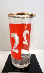 Vtg Bartlett Collins Drink by Numbers Glassware 8 Tumblers, Pitcher, Ice Bucket
