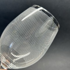 Mikasa Cheers Too 9” Crystal White Wine Glass Spiral Etched Pattern