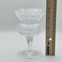 Vintage Edinburgh Scotland Crystal Thistle Champagne Glasses 4 7/8″ Set Of 4