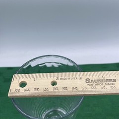 6” Checker Highball/Water Glass – Box Design – Nice Thick Glass EUC