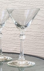 Set of 4 Vintage Libbey Stardust Clear 4 Oz Martini Glasses – Stem 3010 – Mint