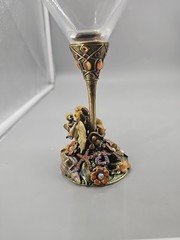 KIRKS FOLLY Angel Baby Remember GOBLET Martini GLASS JEWELED STONES RARE 8″