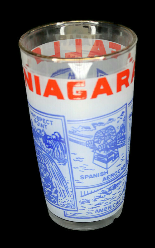 1950s Hazel-Atlas Frosted Niagara Falls Tumbler Drinking Glass