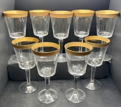 Set of 9 Lenox Crystal Georgetown Wine Glasses 6.5″