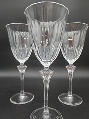 3- Cristal D’Arques Durand «Damantis» DISCONTINUED Water GOBLETS 8 3/8