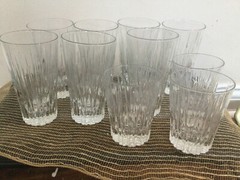 PICK 2 Martha Stewart SUN RAYS Highball OR LOWBALL Crystal Glass Set of 2 PICK