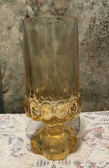 Franciscan Tiffin Madeira Cornsilk Yellow Iced Tea Footed Glass 6.5″