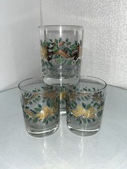 Libbey Glass Ribbon Holly 14 oz Tumblers