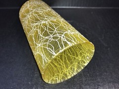Vintage Spaghetti String Glass by Colour Craft Corporation~Yellow~MCM