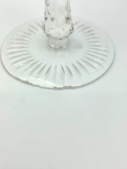 Bohemian Cut to Clear Crystal Wine Goblets Ajka Marsala Grape Blue Red Purple!