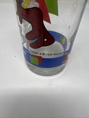 Vintage 1995 Looney Tunes Taz Tasmanian Devil 16 Oz Drinking Glass Tumbler