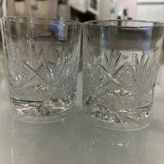 Set of 2 Gleneagles Crystal GLZ2 Old Fashioned Glass 3.5 x 3wide