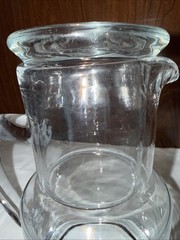 ‘Tumble Up’ Bedside Carafe Pitcher And Nesting Glass 7” Desk Nightstand Jug
