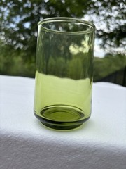Anchor Hocking Avocado Green Finlandia 3 7/8th» Juice Glass Very Good Used Cond.