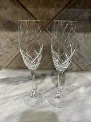 CRISTAL D’ARQUES – DURAND JUNON CLEAR WINE CHAMPAGNE Toasting Flutes – SET of 2