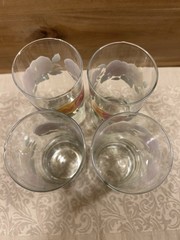 Corelle 7 Crisa Summer Blush Pansey 16oz Drinking Glasses Excellent