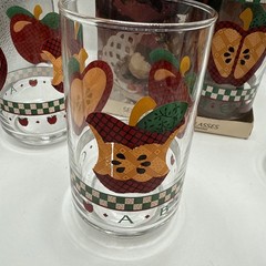 Set Of 8 Impressions By Corning ABC Apple Glassware 16oz 90s Apple Kitchen