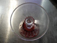 5 Vintage Cristallerie Artistiche Cut to Clear Cranberry Italian Wine Goblets