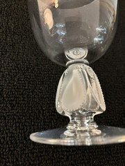 Wine Glasses No. 4 Bellini Model In Lalique Crystal H: 14 Cm