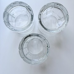 (3) Anchor Hocking Clear Manchester Tartan 8 Oz Old Fashioned Rocks Glasses