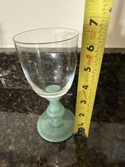 Set Of 4 Villeroy & Boch Isabelle Green (Dark Jade) Crystal Claret Wine Glasses