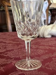 Waterford Crystal Lismore Water Goblet Stem Glasses 6-7/8″ Old Mark Vintage