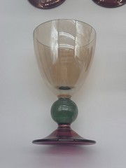 Vintage Krosno Poland Handblown Crystal Wine/Water Glasses~Set of 18~12oz~16oz