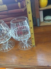 Pair Ceska Crystal Brandy Snifter Snifers Glass Set 2