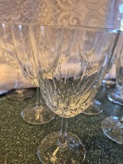 Crystal WINE GLASS Goblets Cristal D’Arques FRANCE Luminarc JG Durand 10 DIAMANT