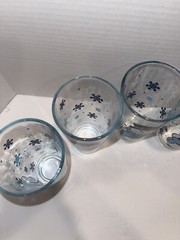 6 Vintage KIG Indonesia Snowman 6” 14 Oz Glasses Tumblers mint!