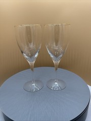 Lenox Crystal 8 1/4” Gold Rim Wine Glasses