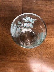 7 TAYLOR, SMITH & TAYLOR 6 Oz Glass Juice Glasses In The Boutonniere Pattern