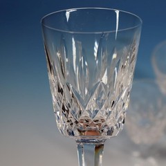 Waterford Crystal – Lismore Pattern – 6 White Wine Glasses – 5½ inches