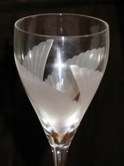 Lenox FANLIGHT Crystal Stemware 8″ Wine Glasses / Water Goblets x 4
