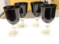 CAMBRIDGE STYLE GOLF BALL STEM WARE Amethyst ICE TEA WINE WATER GOBLETS TUMBLER