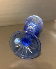 AVON Fostoria George Washington Goblet Blue Cobalt Stemware Vintage Patriot