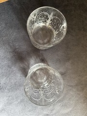 6 Italian Crystal Tattoo Pattern Double Old Fashioned Rocks Glasses Set of 2