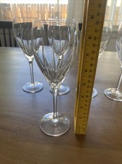 Set of 5 Cristal D’Arques Enchante Water Goblets Cut Crystal 8 5/8″