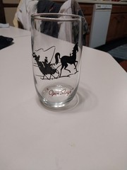 Anchor Hocking Silhouette Clear Glass Tumbler Open Sleigh Roly Roly 13 oz