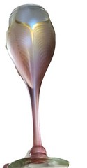 Correia Iridescent Pulled Feather FLUTE /Goblet SIGNED/NUMBERED 10″