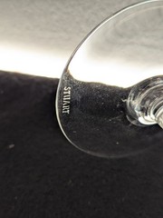 Set of 2 Stuart Crystal Wine Glass Retired Pattern Manhattan EUC 7.25 in. tall