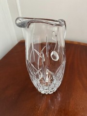 New/Vtg. Signed CARTIER Crystal Glass 10″ Tall Cocktail Martini Pitcher 48 oz.