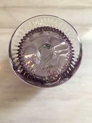 Crystal Brandy Snifter Glass Cut Clear Crystal Handmade Purple Amethyst SINGLE