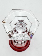 Val St Lambert Metternich Tcpl – Ruby Cased White Wine Glasses 5 1/4″, Set of 2