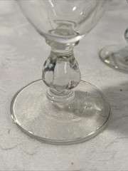 Libbey Horseless Carriage Wine Glasses W/1913 Chevrolet Design Set of 4