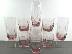 Libbey Imperial Plum (4) Cooler (4) Old Fashioned Glasses Set Elegant Tumblers
