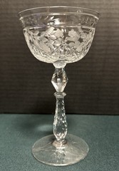 4 Vintage Rock Sharpe MARINA Crystal Tall Champagne Sherbet Glasses Coupes EUC