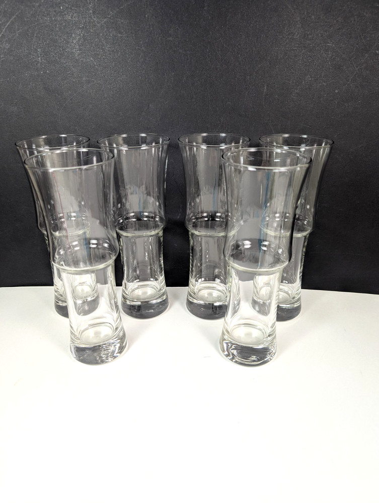 Set of 6 Libbey Hurricane Glasses 1619 Napoli Grande Clear Tall Barware 8.5″