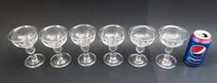 SET 6 COLONIAL WILLIAMSBURG Blenko Glass «BALUSTER» Sherbet Champagne 5″ Goblets